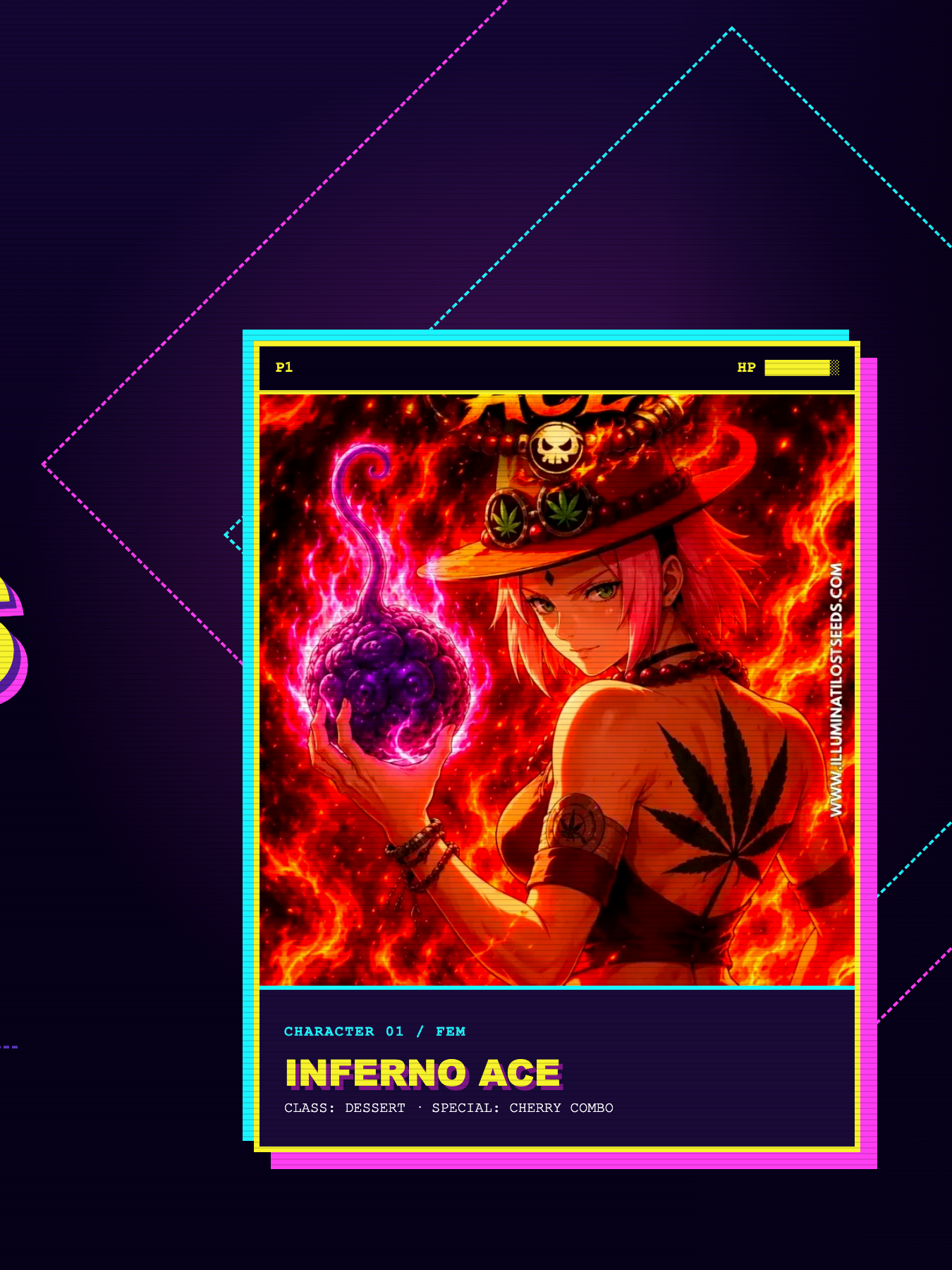 Inferno ACE im Neon-Arcade Character-Screen